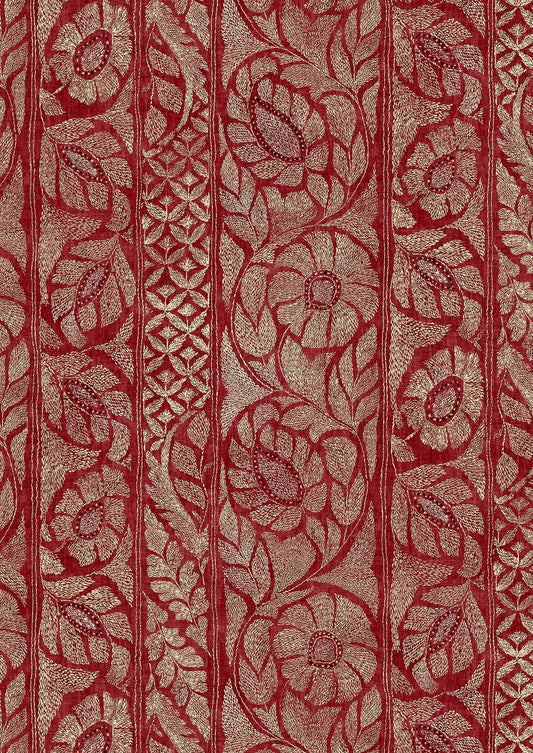 Kashmiri Wallpaper - Garnet Gold