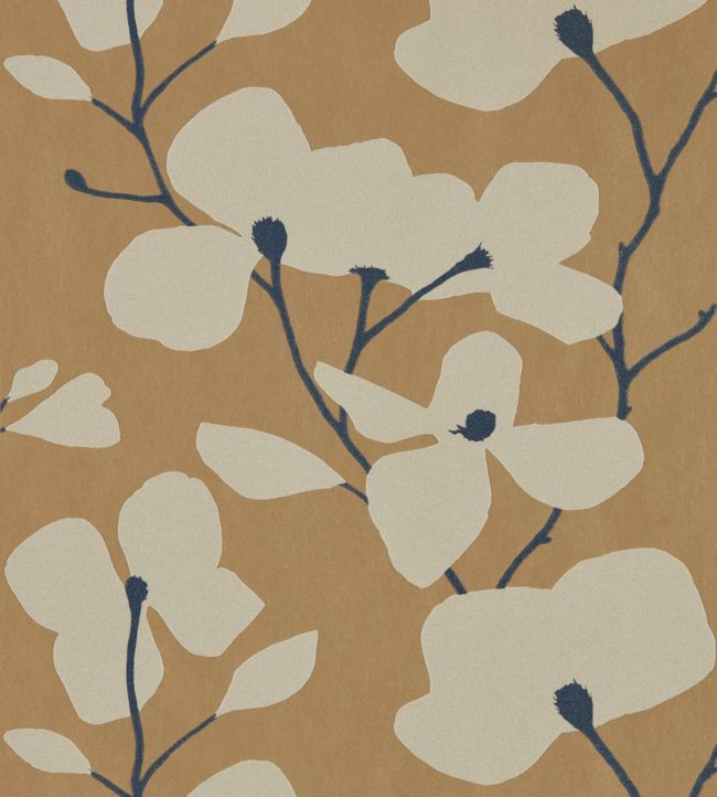 Kienze Shimmer Wallpaper - Antique Gold/Ink - HMWF111972 - Harlequin
