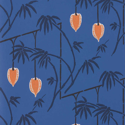 Kimiko Wallpaper - Majorelle/Clementine - HQN3112941 - Harlequin