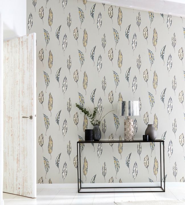 Kinina Wallpaper - Marine/Lime - HANZ111655 - Harlequin