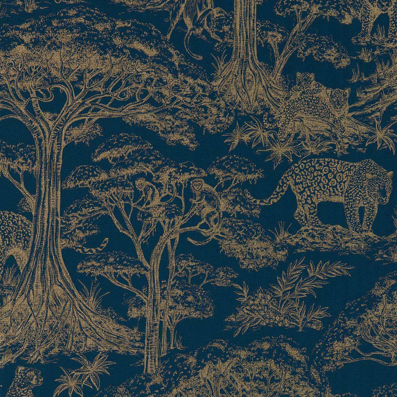 Kisumu Wallpaper - Midnight/Luxe - Clarke & Clarke