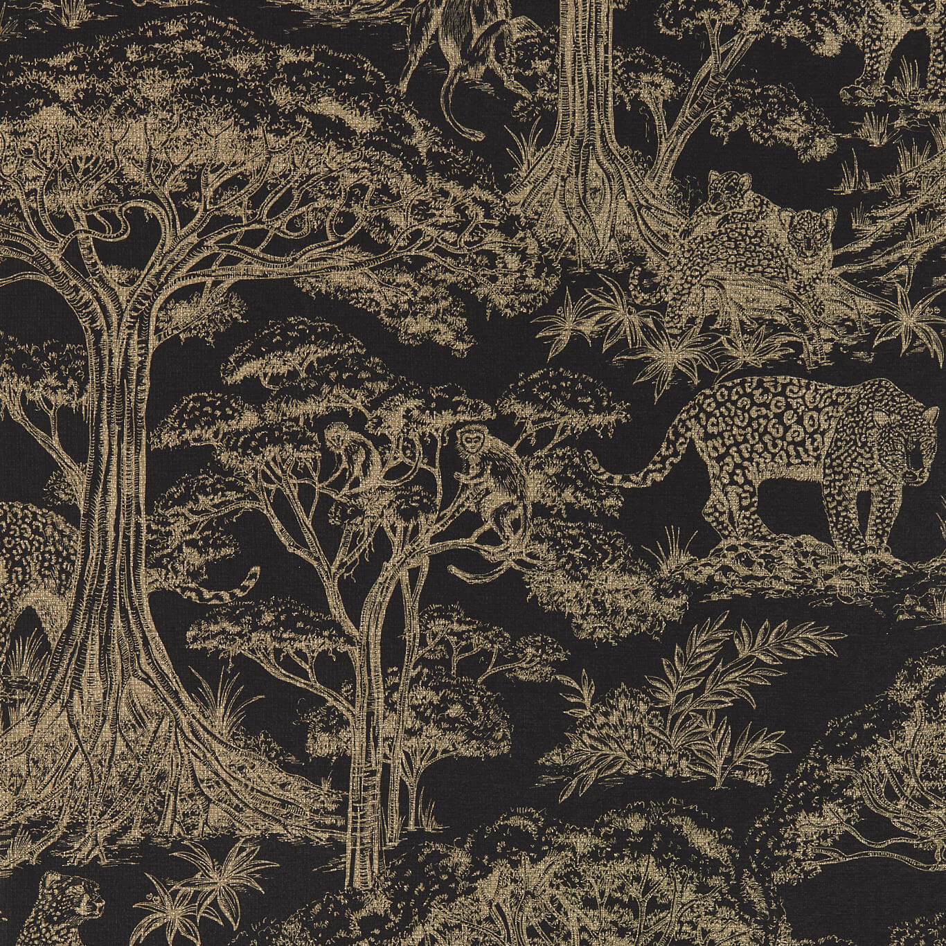 Kisumu Wallpaper - Noir/Luxe - Clarke & Clarke