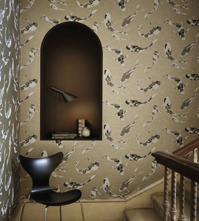 Koi Wallpaper - Metal - HMOW110900 - Harlequin