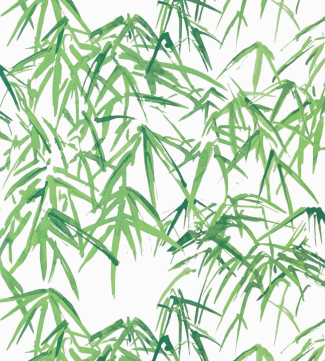 Kyoto Leaves Wallpaper - Emerald Green - AT9869 - Anna French