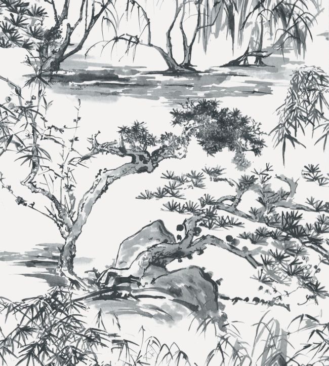 Kyoto Wallpaper - Black - AT9829 - Anna French