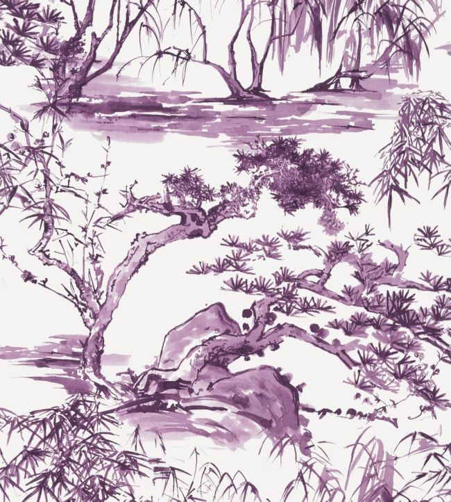 Kyoto Wallpaper - Eggplant - AT9830 - Anna French