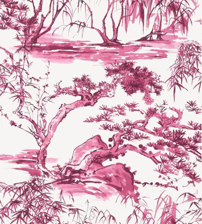 Kyoto Wallpaper - Fuchsia - AT9831 - Anna French