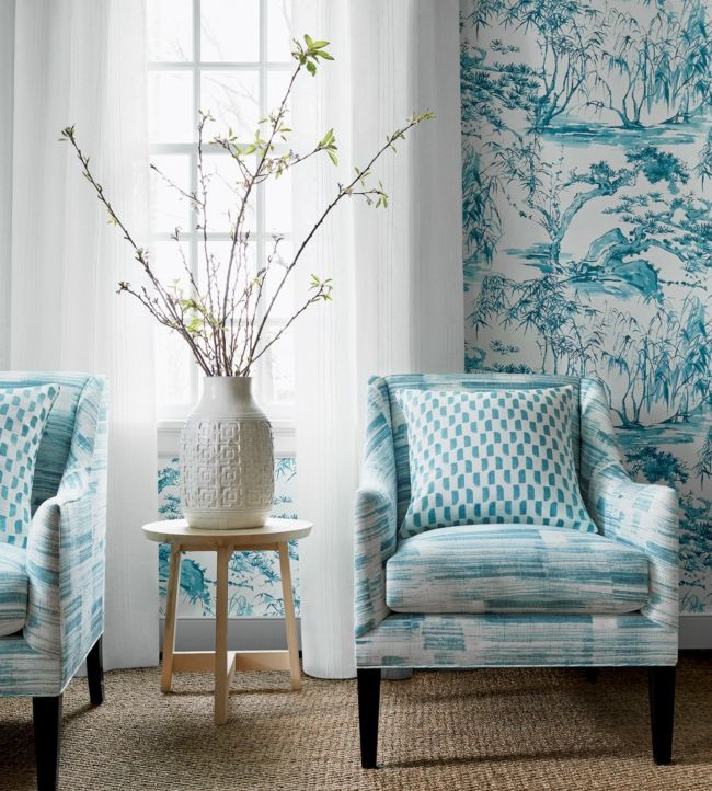 Kyoto Wallpaper - Robin's Egg - AT9827 - Anna French