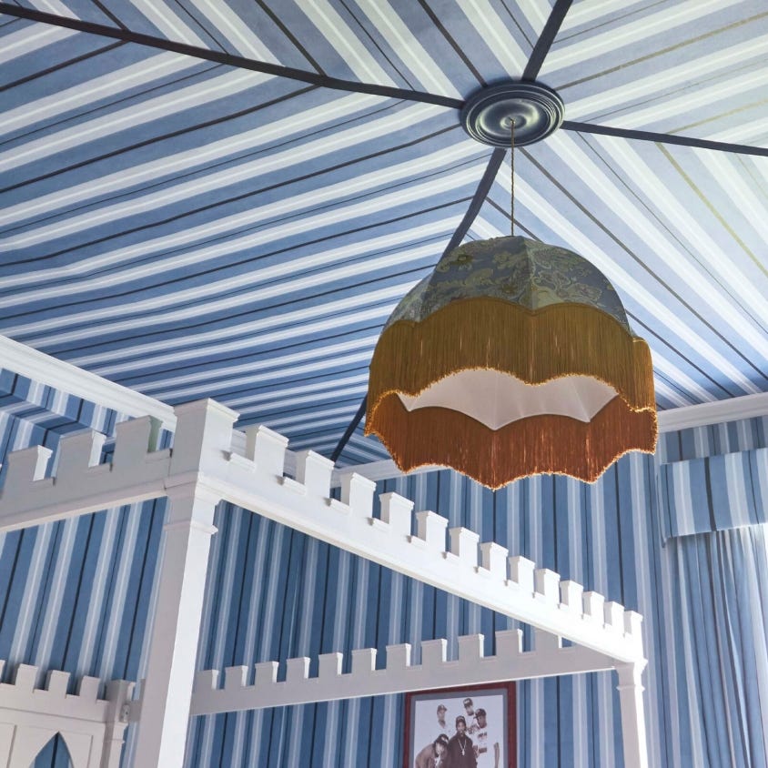 LAURISTON STRIPE Wallpaper - Sky - House of Hackney