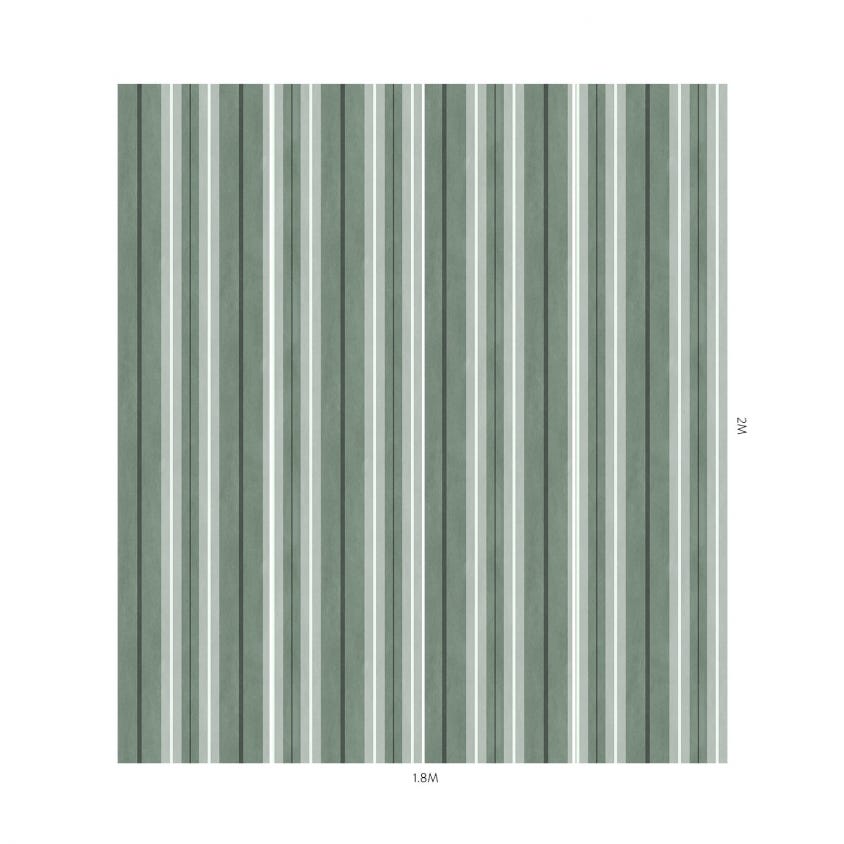 LAURISTON STRIPE Wallpaper - Verdigris - House of Hackney