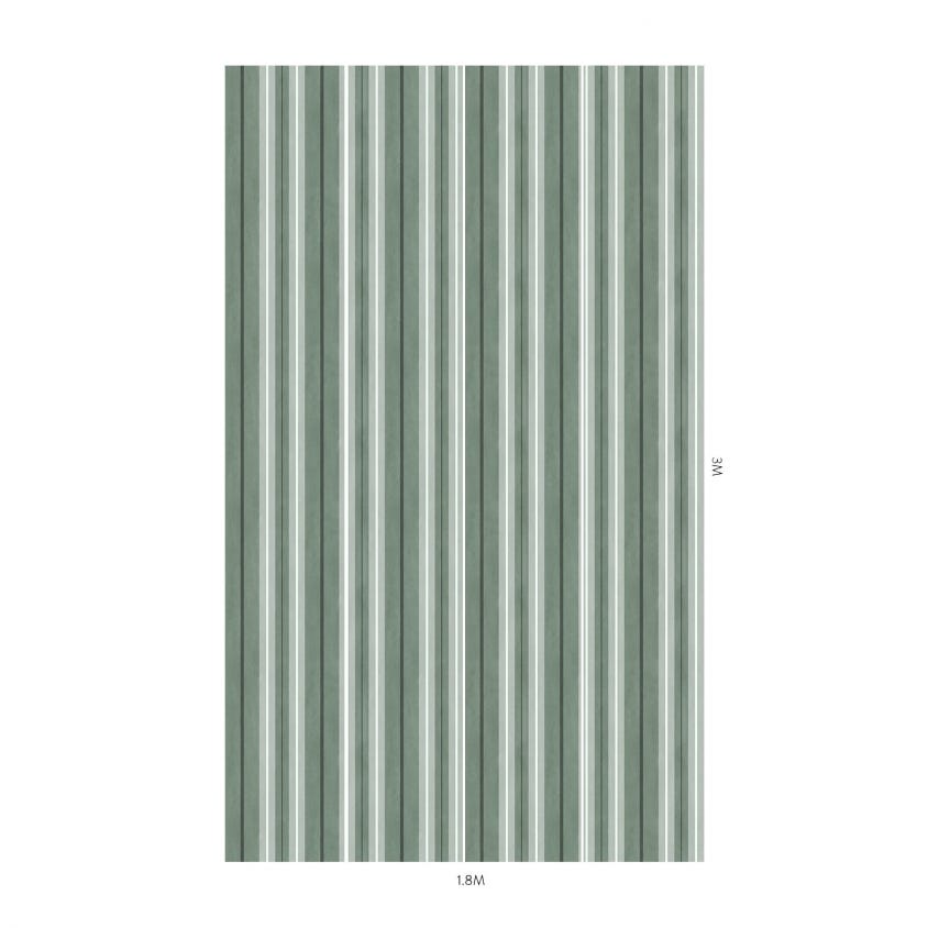 LAURISTON STRIPE Wallpaper - Verdigris - House of Hackney