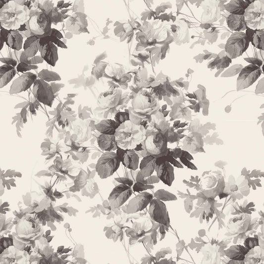 LONDON ROSE Wallpaper - Smoke-Grey - House of Hackney
