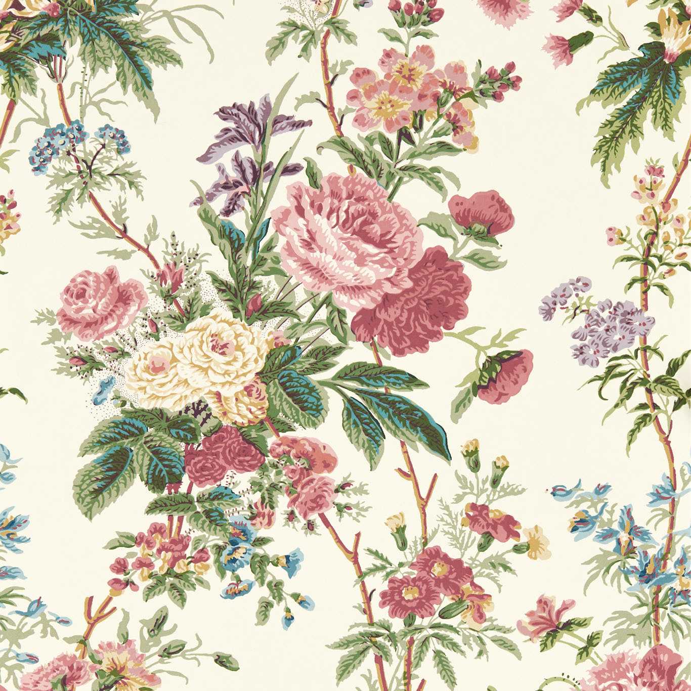 Lakeland Paradis Wallpaper - Carmine - DGDW217305 - Sanderson