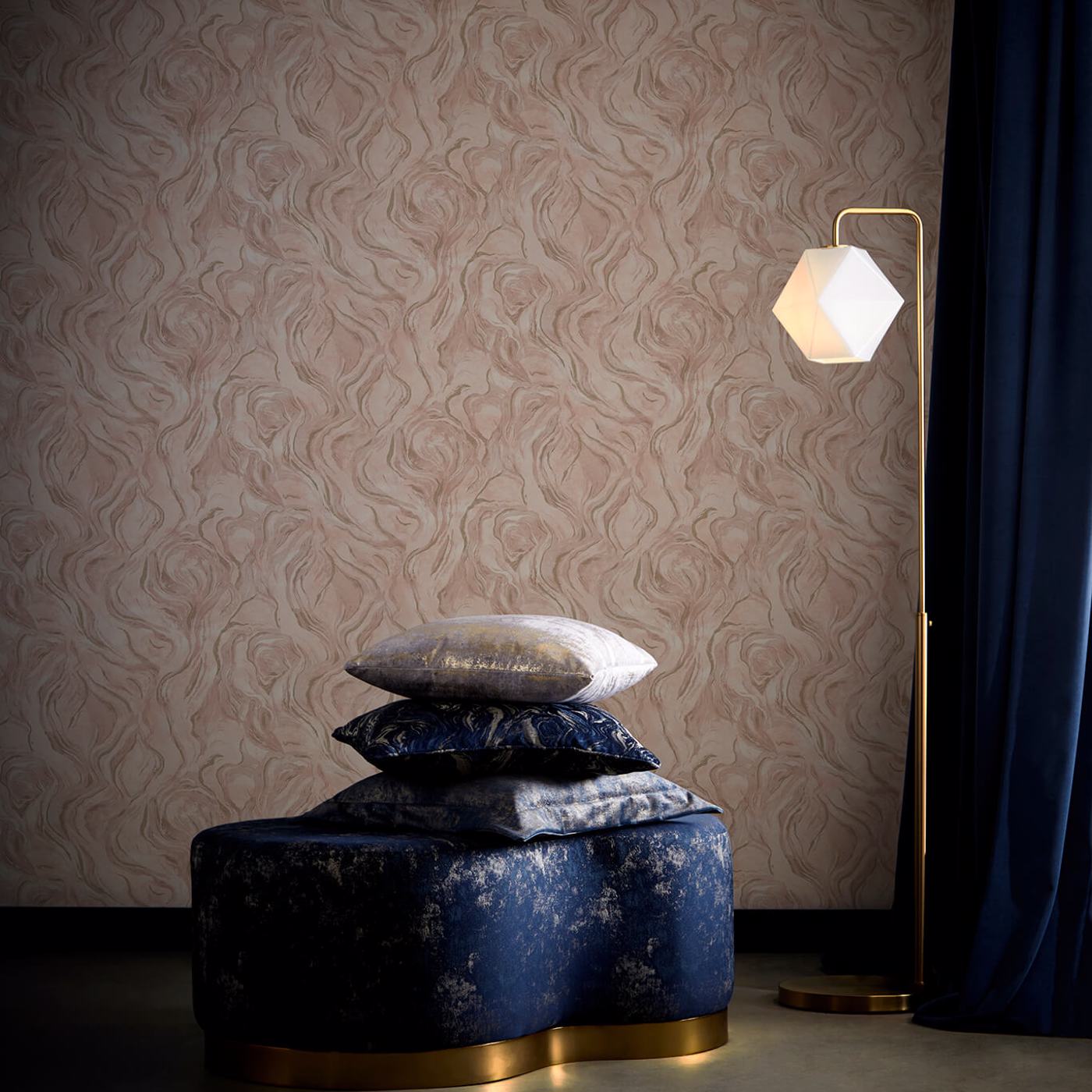 Lavico Wallpaper - Blush - Clarke & Clarke