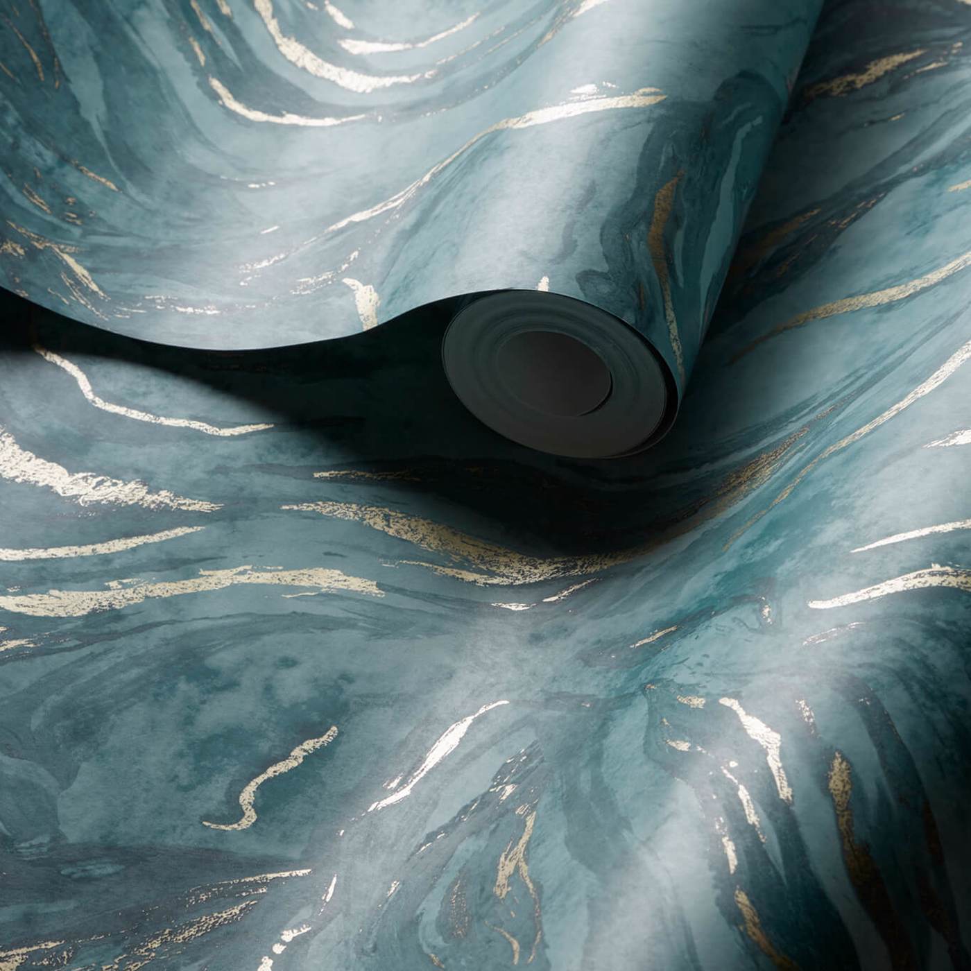 Lavico Wallpaper - Teal - Clarke & Clarke