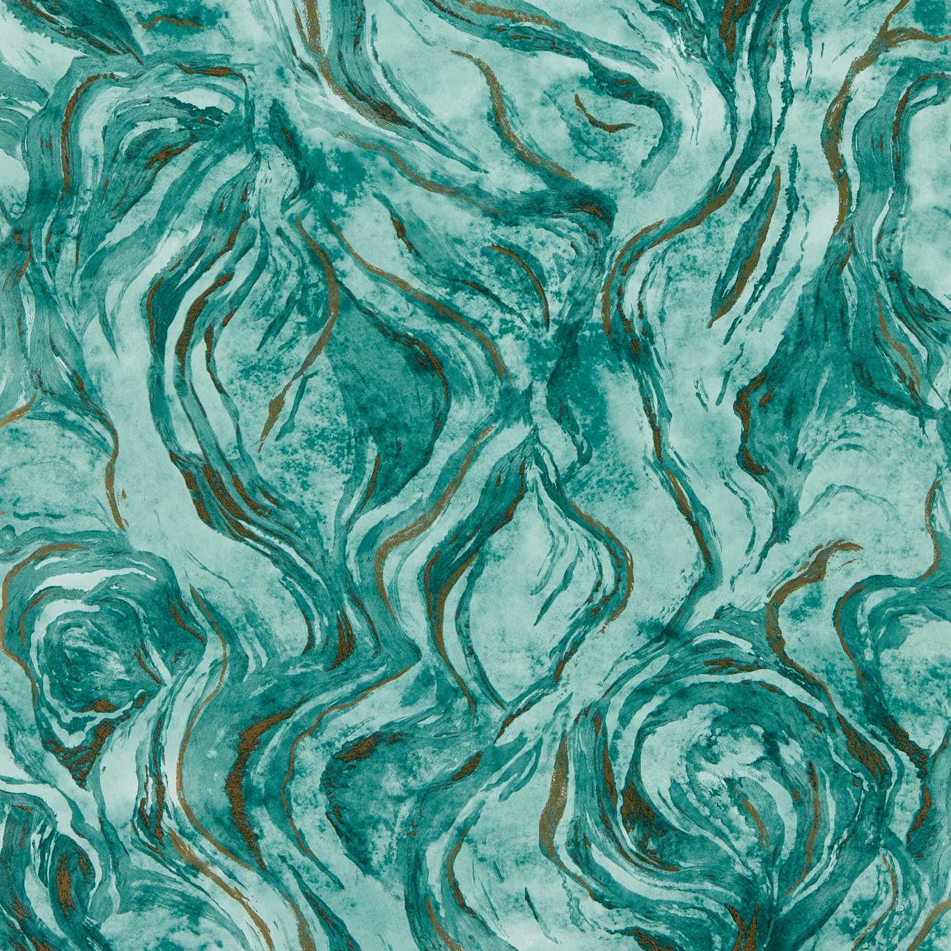 Lavico Wallpaper - Teal - Clarke & Clarke