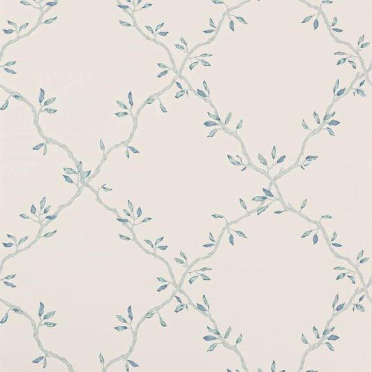 Leaf Trellis Wallpaper - Old Blue - Colefax & Fowler