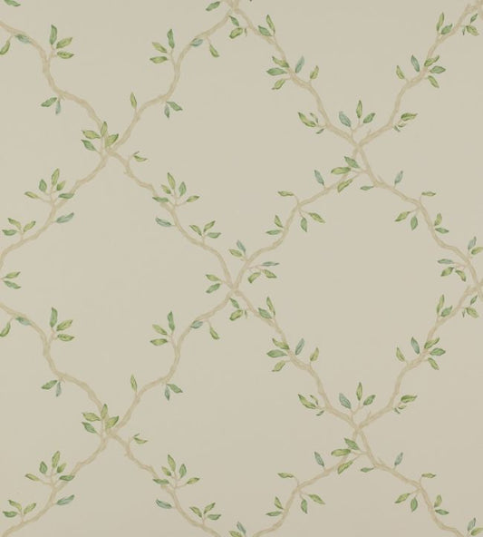 Leaf Trellis Wallpaper - Pale Green - Colefax & Fowler