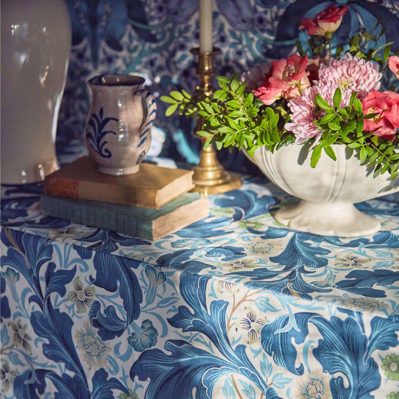 Leicester Fabric - Paradise Blue - 227210 - Morris & Co