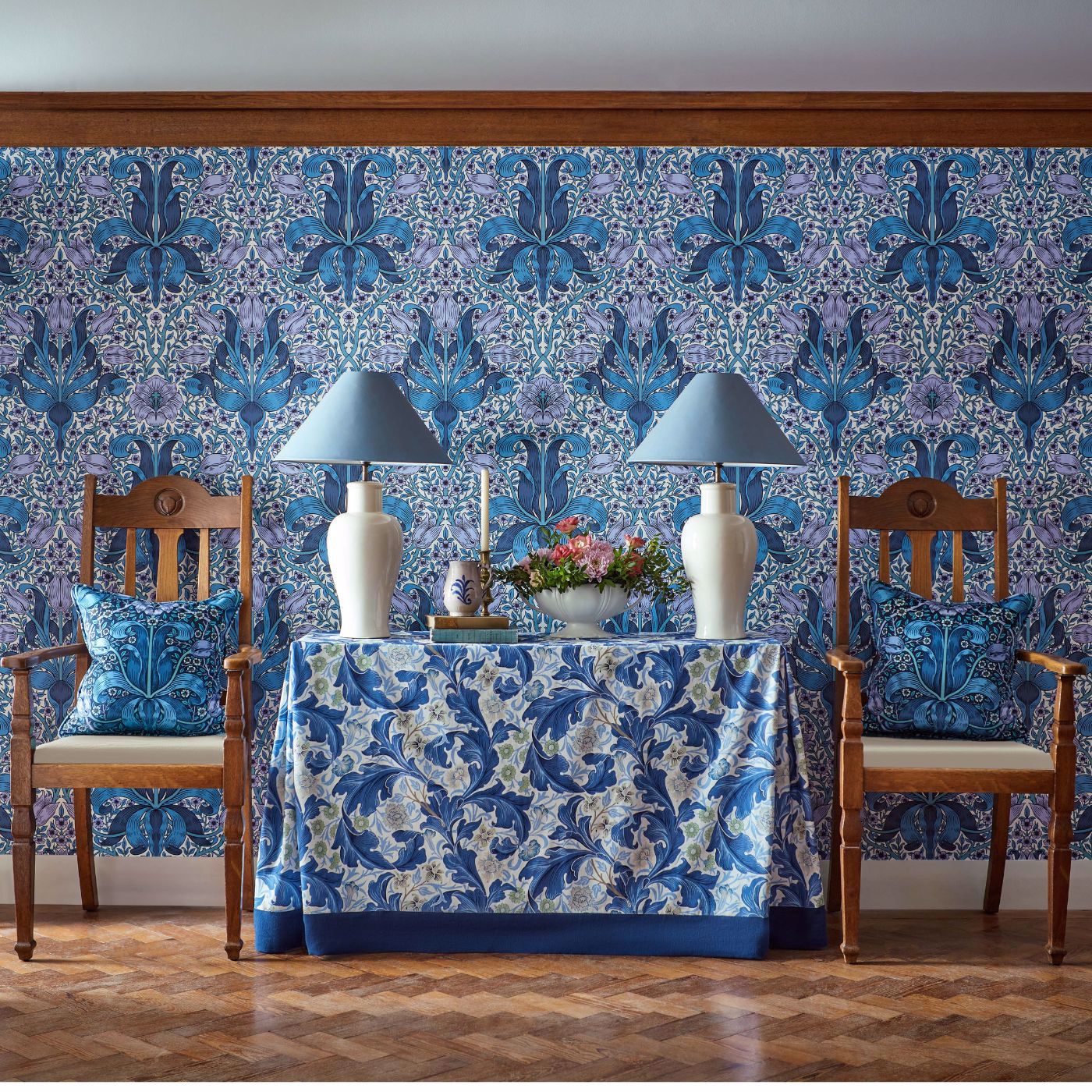 Leicester Fabric - Paradise Blue - 227210 - Morris & Co