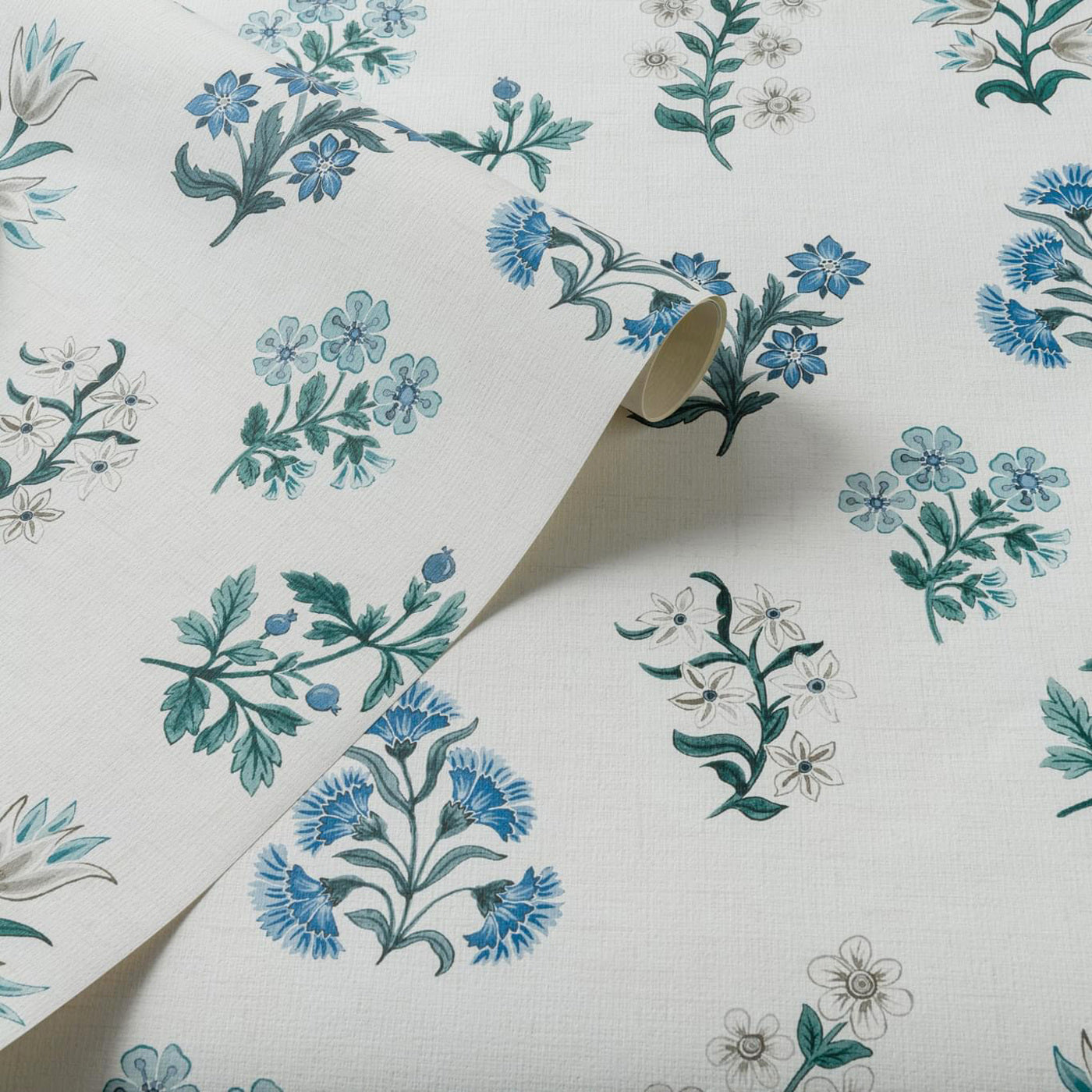 Leiden Wallpaper - Denim - Clarke & Clarke