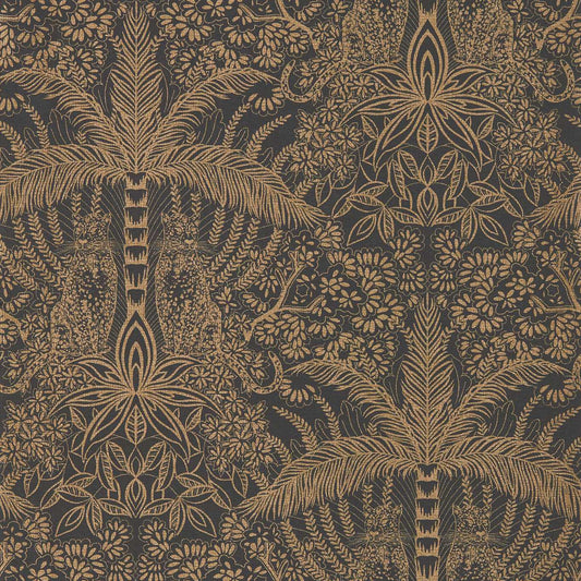 Leopardo Wallpaper - Antique/Noir - Clarke & Clarke