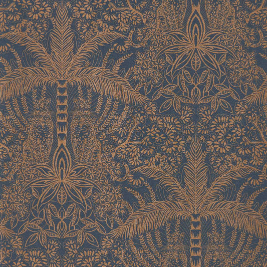 Leopardo Wallpaper - Copper/Midnight - Clarke & Clarke