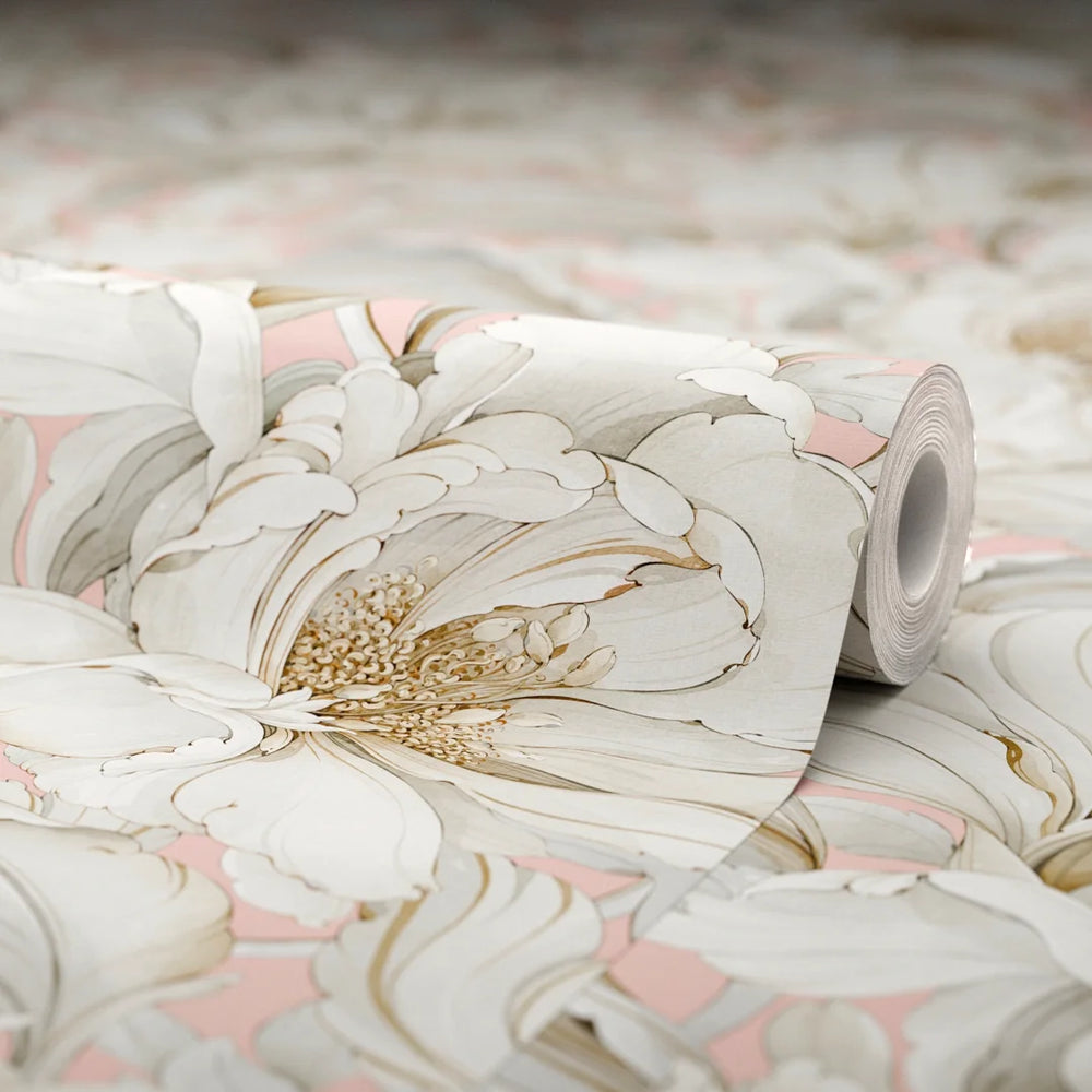 Lily of the Manor Wallpaper - Dusty Pink - Lucie Annabel
