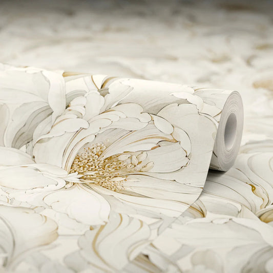 Lily of the Manor Wallpaper - Vintage Cream - Lucie Annabel