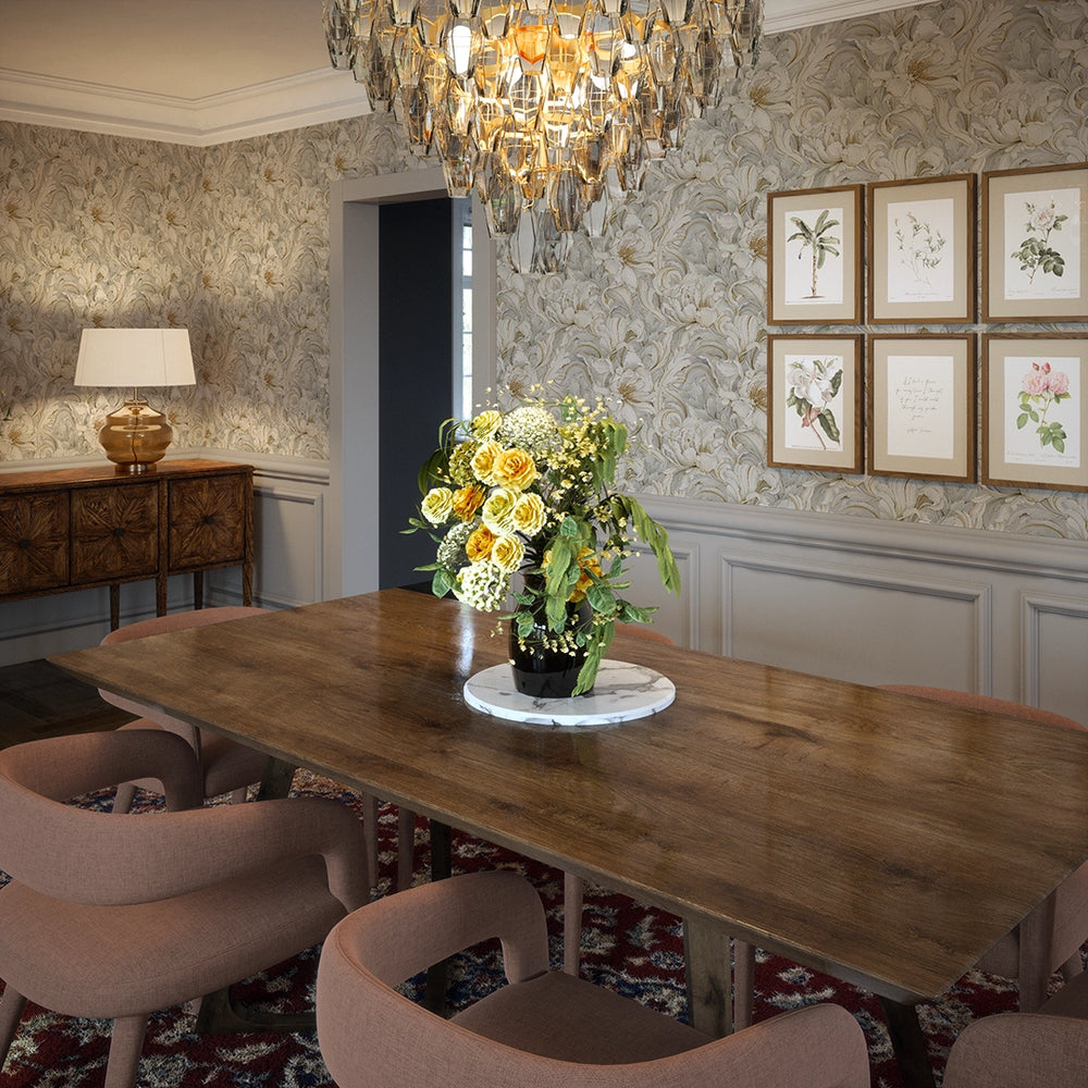 Lily of the Manor Wallpaper - Vintage Grey - Lucie Annabel