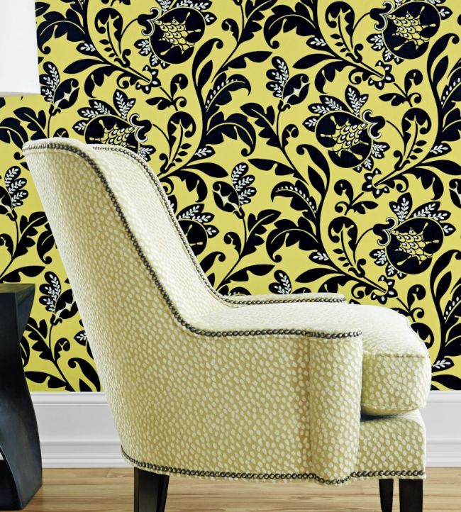 Livorette Wallpaper - Citron Yellow - AT34127 - Anna French