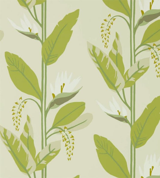 Llenya Wallpaper - Lime/Jade/Pebble - HMIW112238 - Harlequin