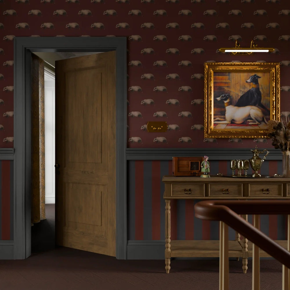 Lord Brocktree Wallpaper - Garnet - Lucie Annabel