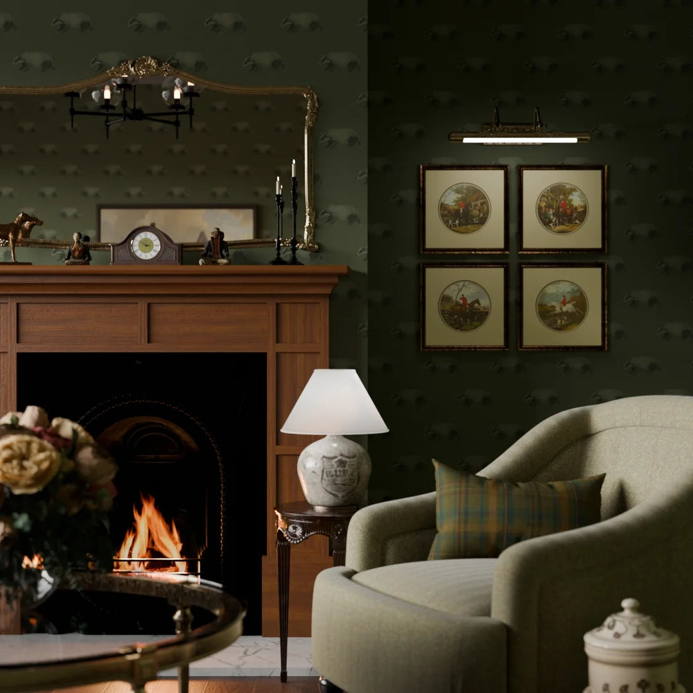 Lord Brocktree Wallpaper - Gentleman Green - Lucie Annabel