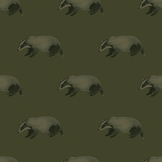 Lord Brocktree Wallpaper - Gentleman Green - Lucie Annabel