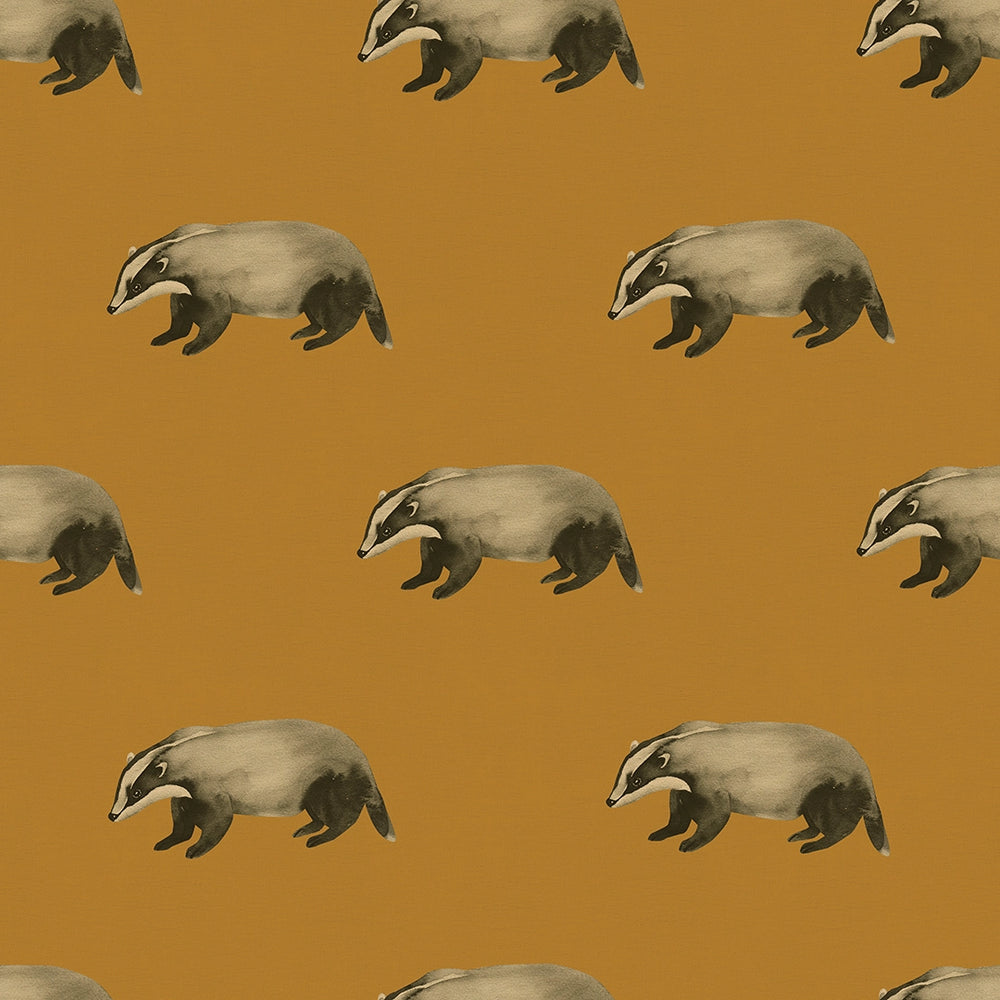 Lord Brocktree Wallpaper - Mustard - Lucie Annabel