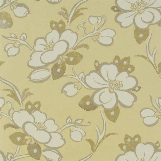 Lotus Flower Wallpaper - Gold - P571/02 - Designers Guild