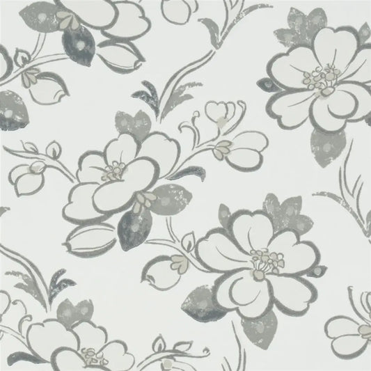 Lotus Flower Wallpaper - Slate - P571/03 - Designers Guild