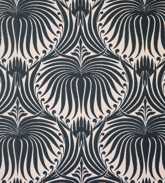 Lotus Wallpaper - Black - 2063 - Farrow & Ball