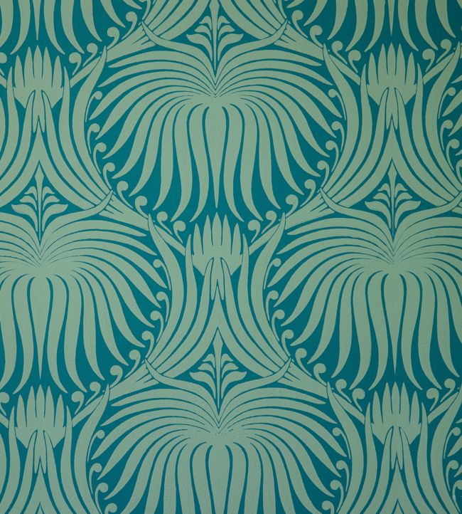 Lotus Wallpaper - Green - 2064 - Farrow & Ball