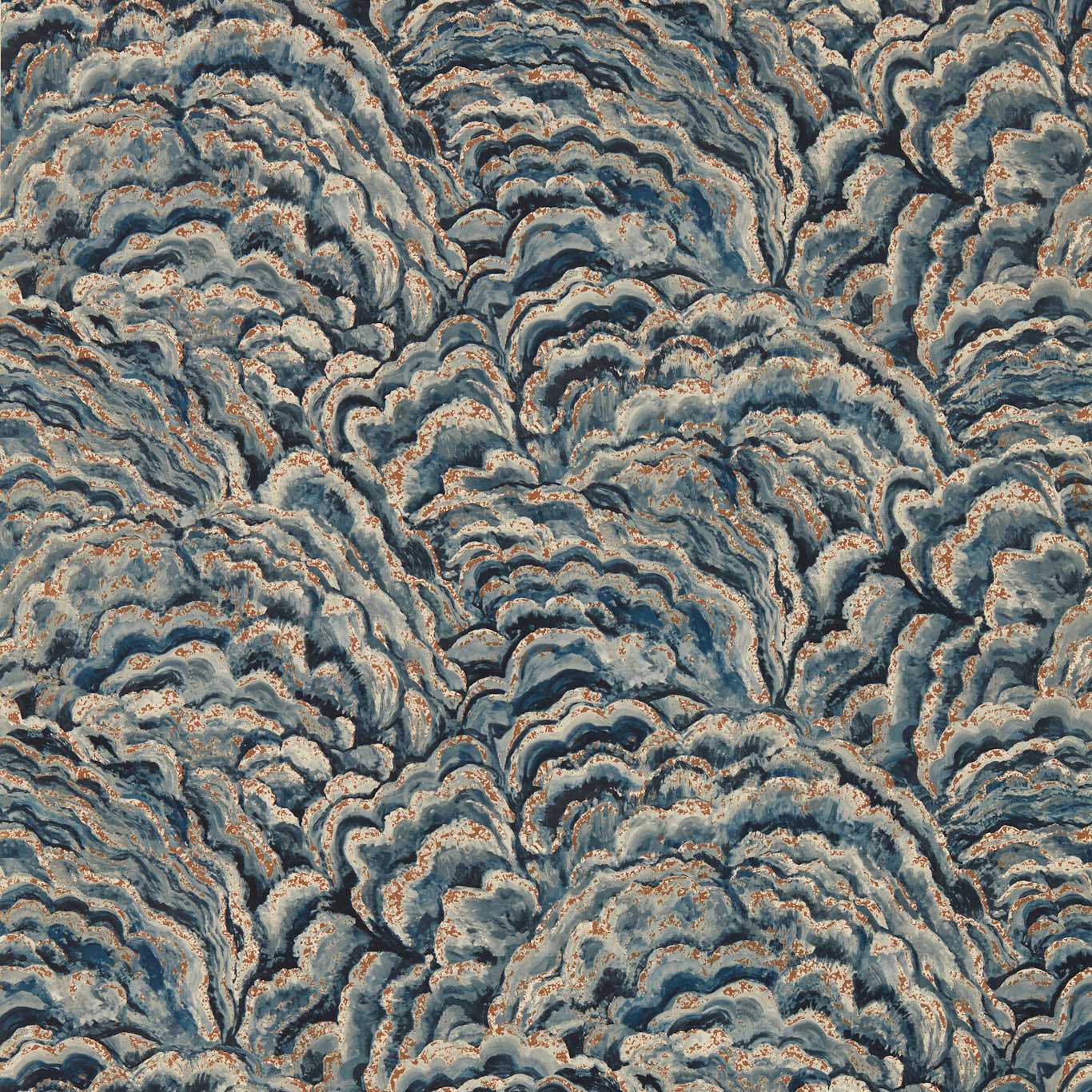 Lumino Wallpaper - Midnight/Copper - Clarke & Clarke