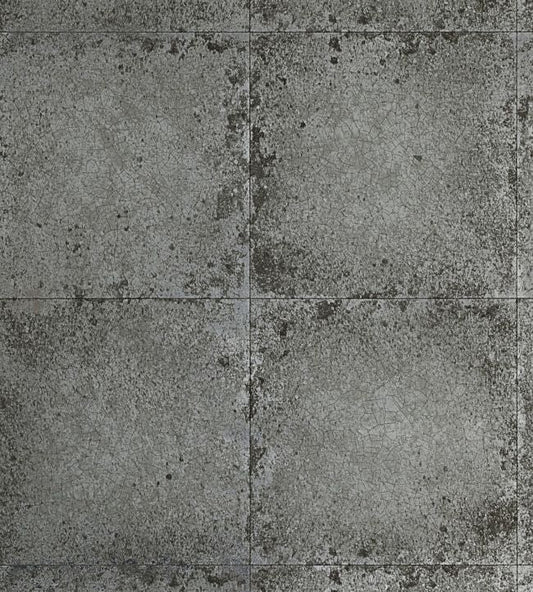 Lustre Tile Wallpaper - Pewter - ZTOT312830 - Zoffany