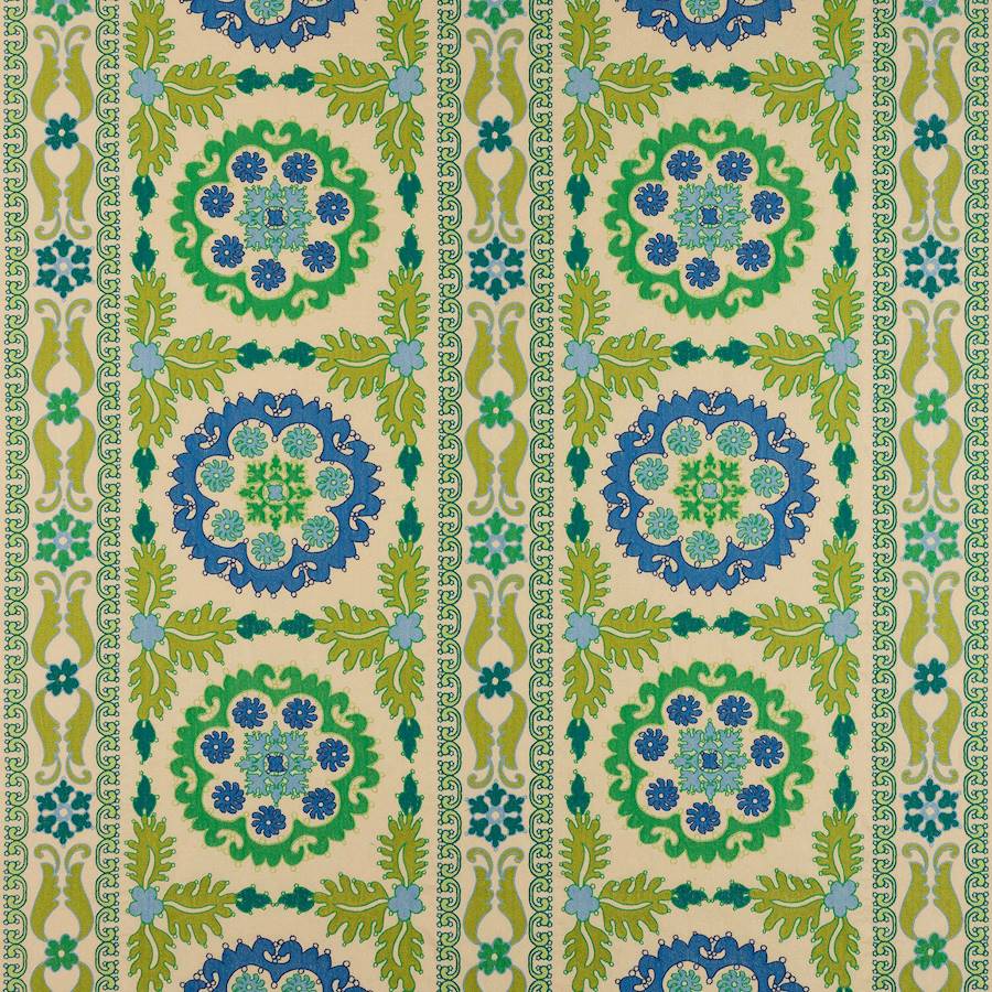 Kashan Fabric - Green - Manuel Canovas