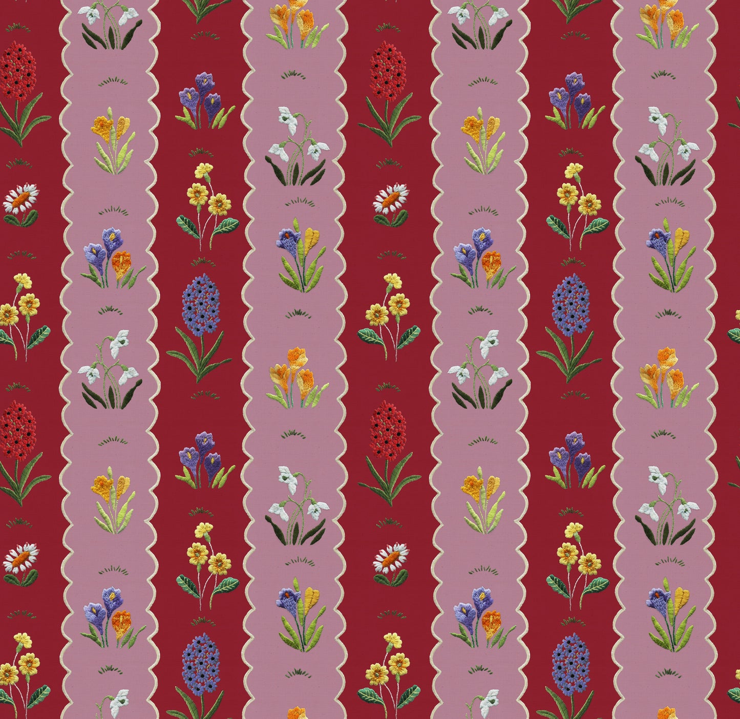 Mavis Wallpaper - Red - Wear The Walls