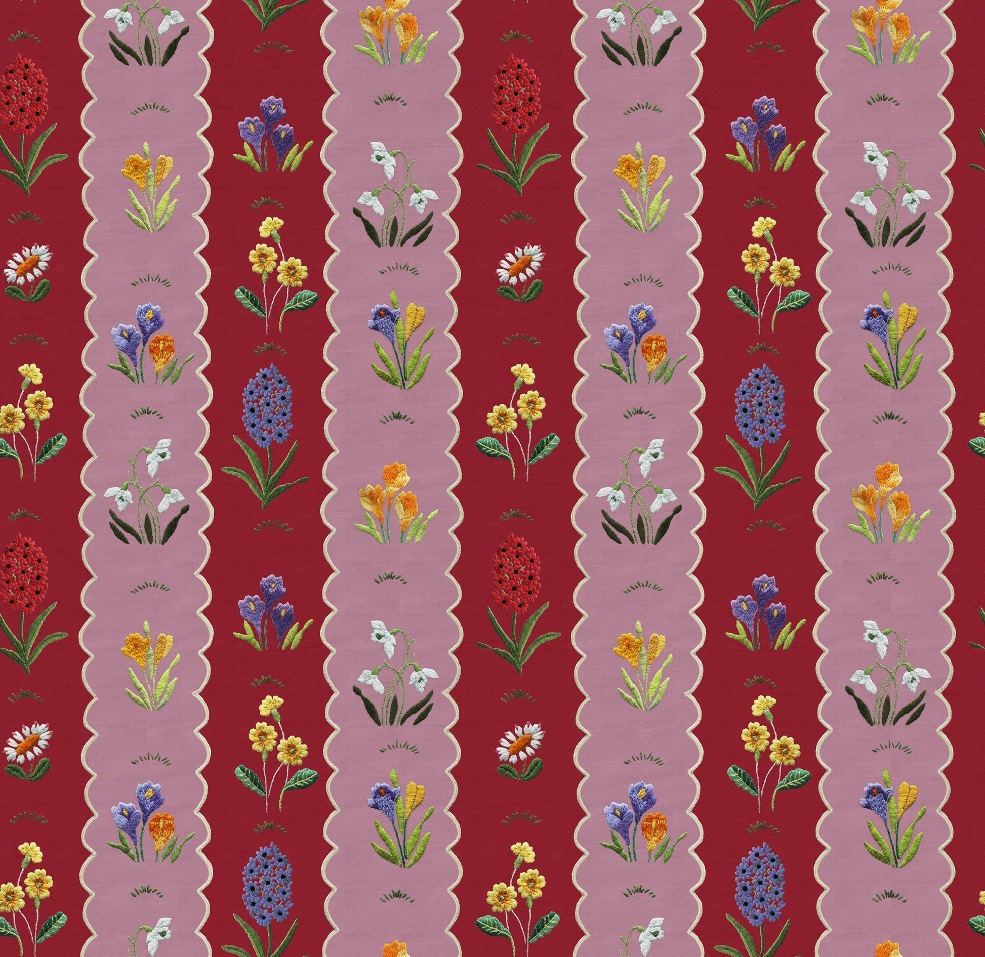 Mavis Wallpaper - Red - Wear The Walls