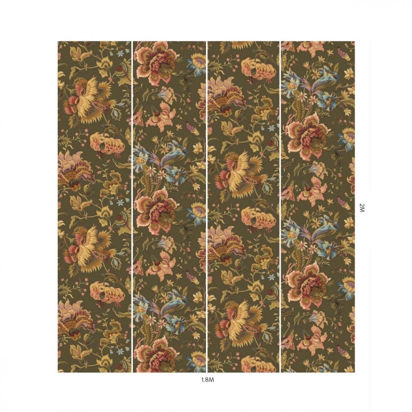 MAJORELLE Wallpaper - Moss-Green - House of Hackney