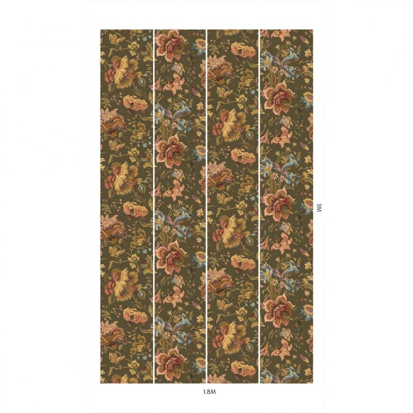 MAJORELLE Wallpaper - Moss-Green - House of Hackney