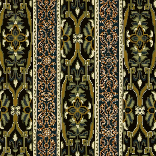 MAMOUNIA Wallpaper - Moss-Green & Black - House of Hackney