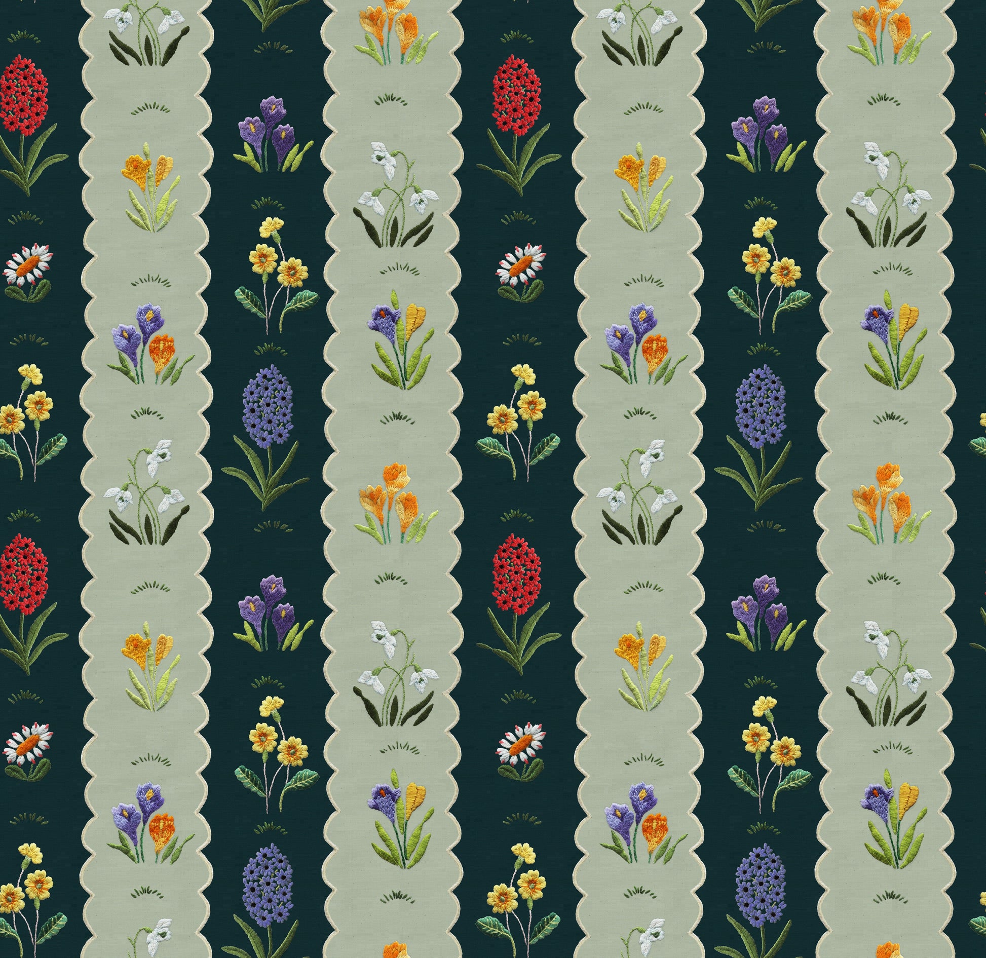 Mavis Wallpaper - Blue - Wear The Walls