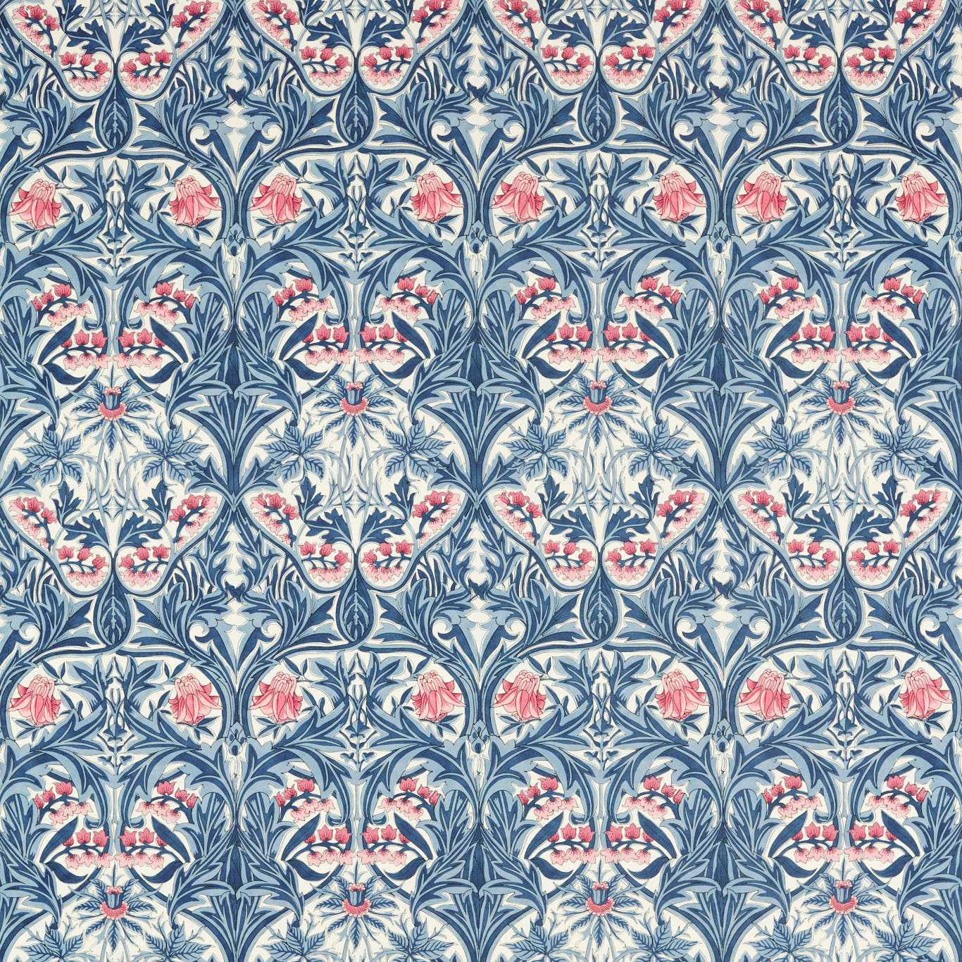 Bluebell Indigo/Rose Fabric